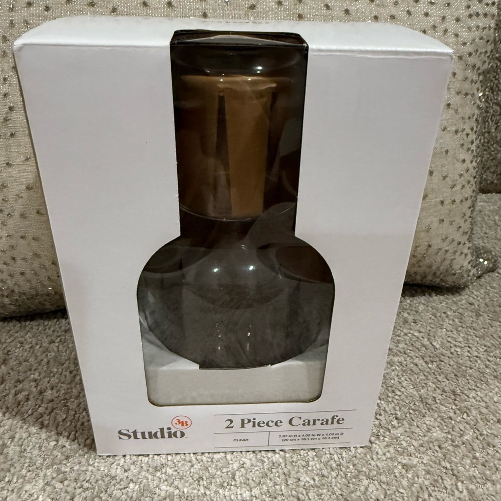 Studio Clear 2 Piece Glass Carafe Set